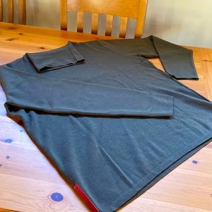 Prada olive green wool turtleneck, size L/52, made in Italy